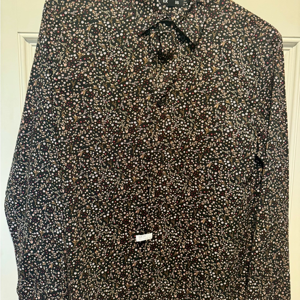 Floral Black Shirt